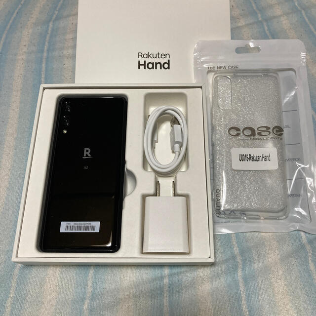 楽天ハンド　ブラック　　クリアーケース付き スマホ/家電/カメラのスマホアクセサリー(Androidケース)の商品写真