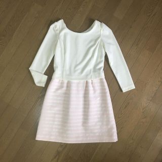 プロポーションボディドレッシング(PROPORTION BODY DRESSING)の美品 プロポーションボディドレッシング  ツイードドッキングワンピース(ひざ丈ワンピース)