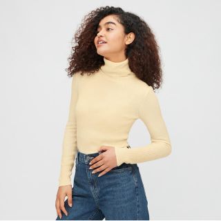 ユニクロ(UNIQLO)のエクストラファインメリノリブタートルネックセーター　XL(ニット/セーター)