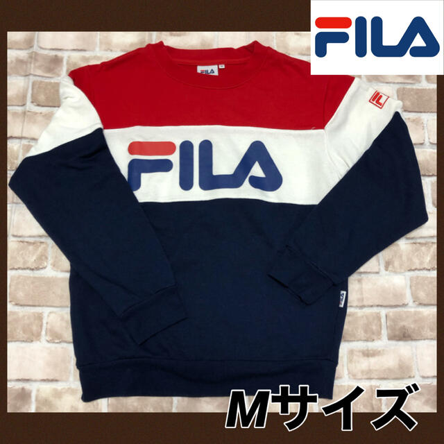 FILA FILA フィラ スウェット トレーナー Mサイズ デカロゴ ゆるだぼ 90sの通販 by チェルシー's shop｜フィラならラクマ