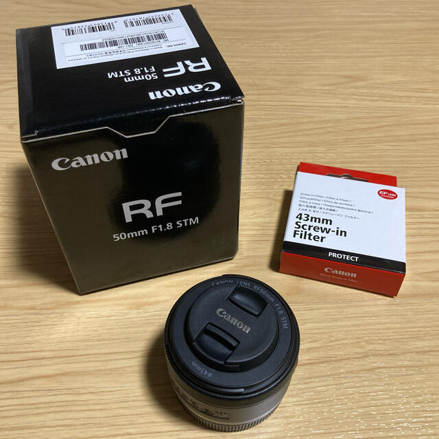 RF 50mm F1.8 Canon  純正レンズフィルター付きカメラ