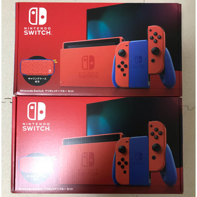 Nintendo Switch - switch マリオレッド×ブルー 2台セット　本体　スイッチ
