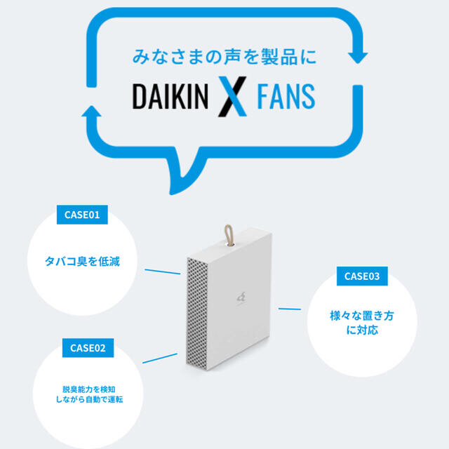 DAIKIN(ダイキン)のダイキン コードレス脱臭機 LOOP STREAMER ループストリーマ スマホ/家電/カメラの生活家電(その他)の商品写真