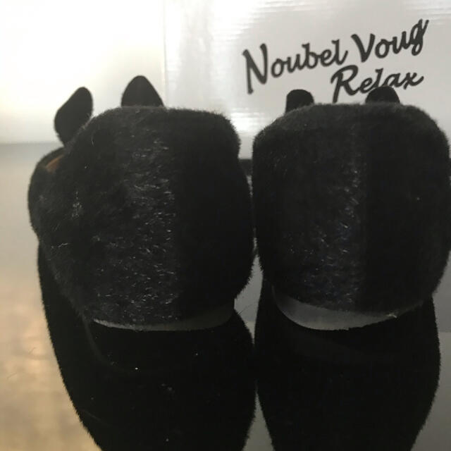 ヌーベルヴォーグ　 アニマルパンプス　フラットシューズ　  黒　L 24㎝ レディースの靴/シューズ(ハイヒール/パンプス)の商品写真