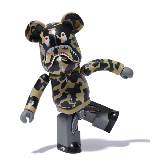 bearbrick camo shark yellow chogokin