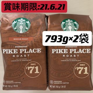 スターバックスコーヒー(Starbucks Coffee)のコストコ　スターバックスコーヒー粉　スタバ　パイクプレイスロースト　2袋(コーヒー)