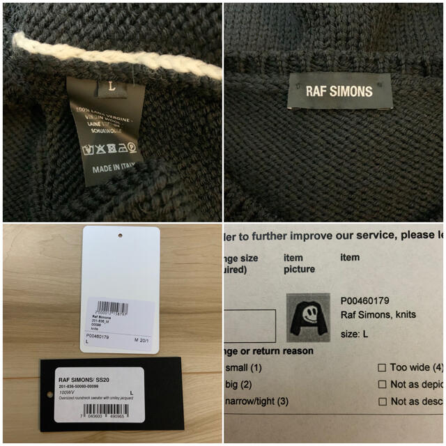 RAF SIMONS(ラフシモンズ)のえる様専用　RAF SIMONS SMILE SMILEY  メンズのトップス(ニット/セーター)の商品写真