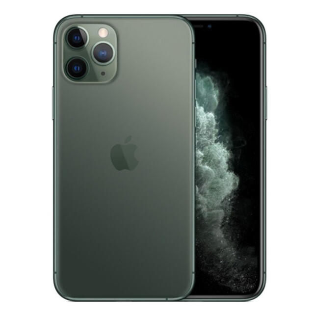 Apple(アップル)のiPhone11 pro 256GB ミッドナイトグリーン スマホ/家電/カメラのスマートフォン/携帯電話(スマートフォン本体)の商品写真