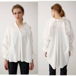 マウジー(moussy)のmoussy マウジー DRAWSTRING SLEEVE SHIRT ブラウス(シャツ/ブラウス(長袖/七分))