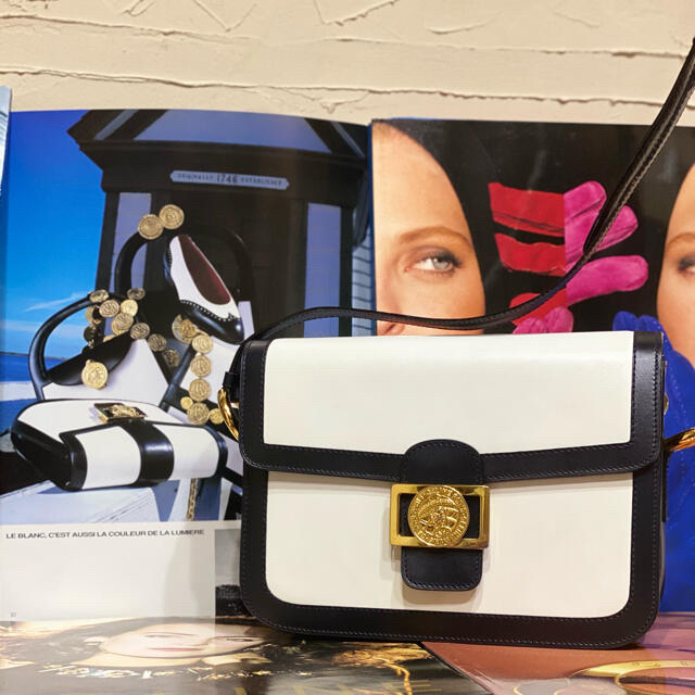 celine(セリーヌ)の激レア 超美品 VINTAGE OLD CELINE バイカラーショルダーバッグ レディースのバッグ(ショルダーバッグ)の商品写真