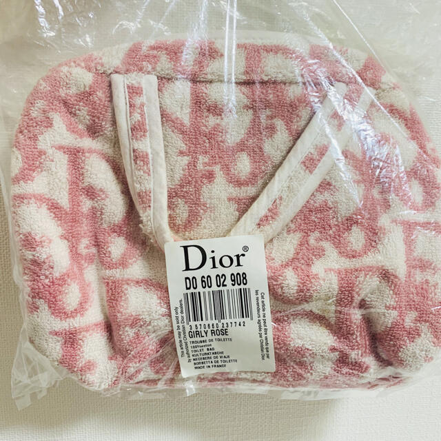 Dior　トロッター柄 パイル地 ハンドバッグ ピンク