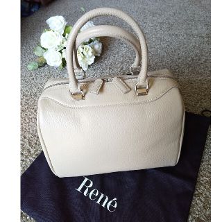 ルネ(René)のルネ❇️Rene❇️未使用 ミニボストン型ハンドバッグ ベージュ(ハンドバッグ)