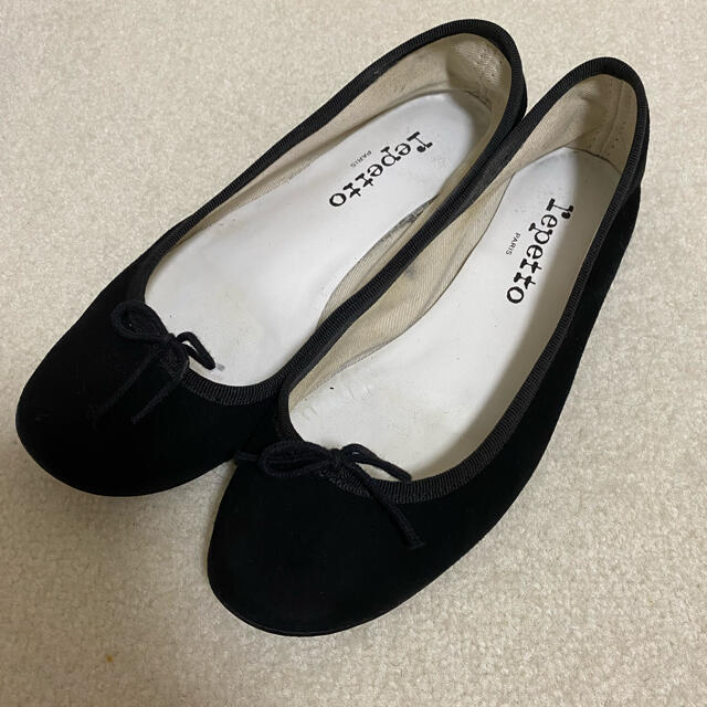 repetto(レペット)のレペット　バレエシューズ　スエード黒　36.5 レディースの靴/シューズ(バレエシューズ)の商品写真