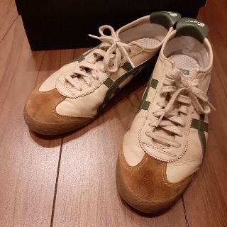 オニツカタイガー(Onitsuka Tiger)のオニツカタイガー　メキシコ66　ベージュ×グリーン(スニーカー)