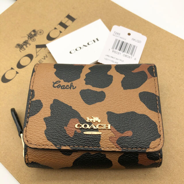 COACH(コーチ)の【COACH☆冬新作】完売品！ラスト1点！新品！入手困難！折り財布　レオパード レディースのファッション小物(財布)の商品写真