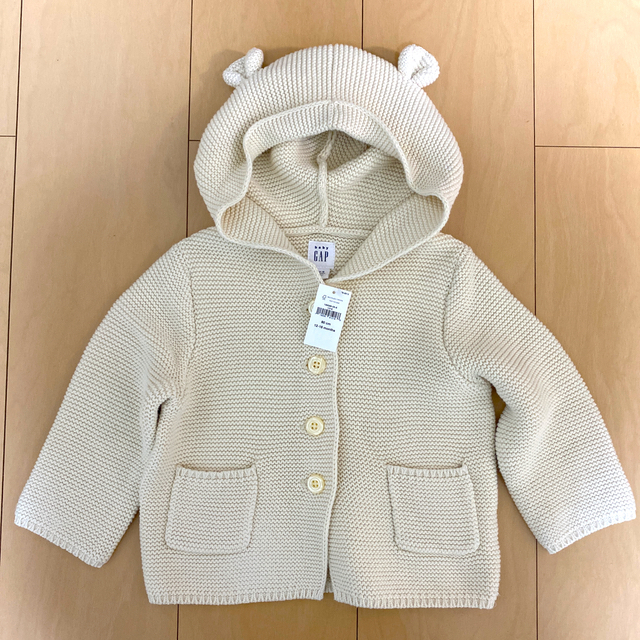 babyGAP(ベビーギャップ)のクマさんパーカー キッズ/ベビー/マタニティのベビー服(~85cm)(カーディガン/ボレロ)の商品写真