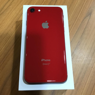 アイフォーン(iPhone)の【美品】iPhone8 64GB プロダクトレッド　SIMフリー(スマートフォン本体)
