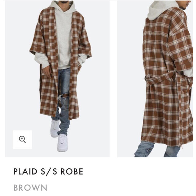 mnml PLAID S/S ROBE