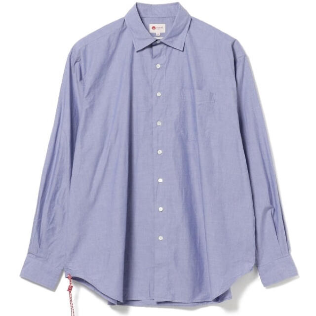 BEAMS JAPAN ルーズ レギュラーカラーシャツ BLUE Lサイズ