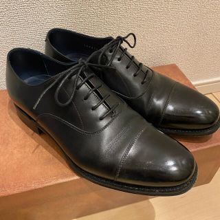 クロケットアンドジョーンズ(Crockett&Jones)の美品　バーウィック　Berwick　ストレートチップ　内羽根　黒(ドレス/ビジネス)