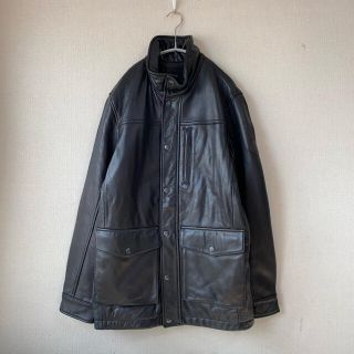 エディーバウアー(Eddie Bauer)のEddie Bauer レザー ジャケット XS ブラック ラムレザー(レザージャケット)