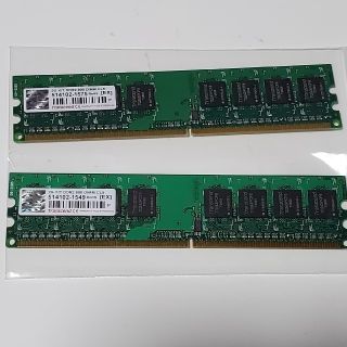 トランセンド(Transcend)のPCメモリ DDR2-800 1GB ×2枚(PCパーツ)