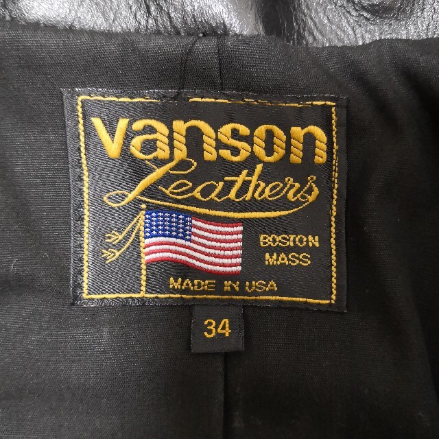 VANSON(バンソン)の【美品】VANSON バンソン ENF シングルライダース34 メンズのジャケット/アウター(ライダースジャケット)の商品写真