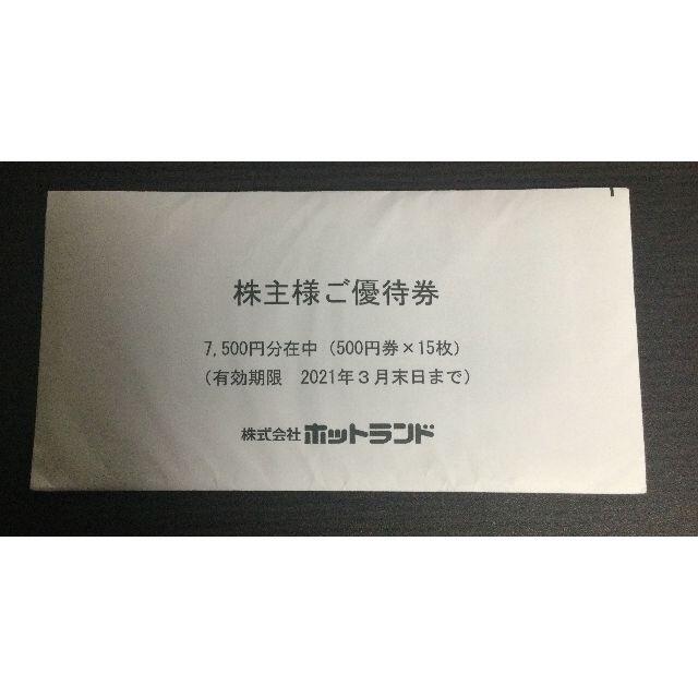 ホットランド 株主優待 7500円 銀だこ優待券/割引券