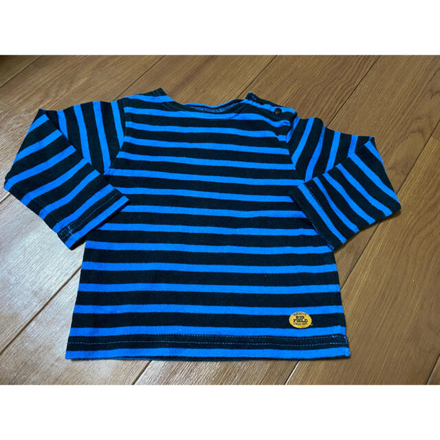 MARKEY'S(マーキーズ)のMARKEY'S   青×黒　ボーダー　ロンT  80㎝ キッズ/ベビー/マタニティのベビー服(~85cm)(Ｔシャツ)の商品写真