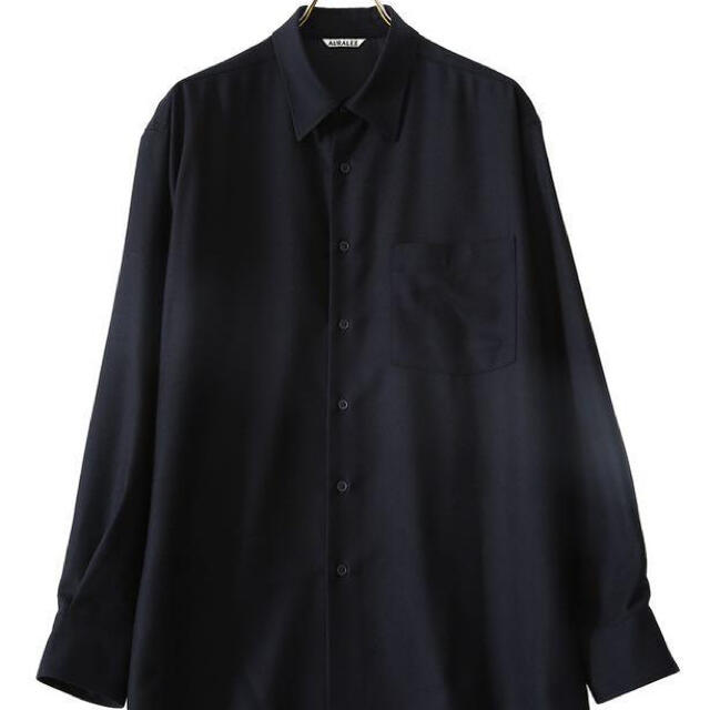 COMOLI(コモリ)のAURALEE20aw SUPERLIGHTWOOLSHIRTS  black メンズのトップス(シャツ)の商品写真