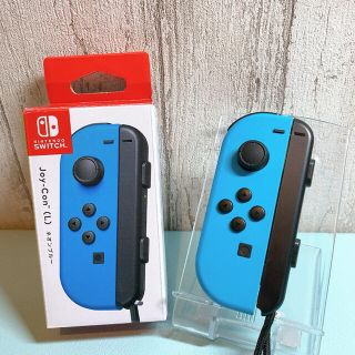 ニンテンドースイッチ(Nintendo Switch)の美品 人気カラー ネオンブルー Switch 左側ジョイコンJoy-Con(その他)