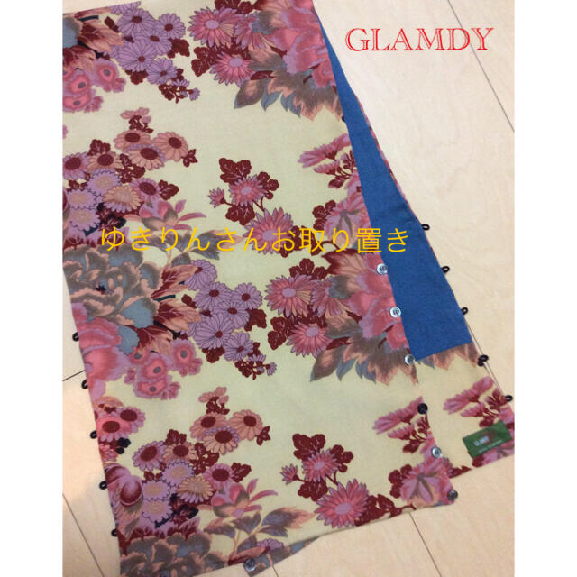 GLAMDY/淡紅色 和柄ちりめんマルチストール レディースのファッション小物(ストール/パシュミナ)の商品写真