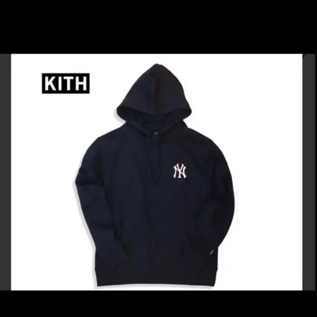 KITH×YANKEES HOODIE NAVY Lサイズ メンズのトップス(パーカー)の商品写真