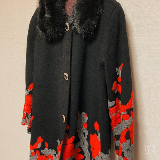 ☆美品☆秋冬 ニットコート   大きいサイズ レディースのジャケット/アウター(ニットコート)の商品写真