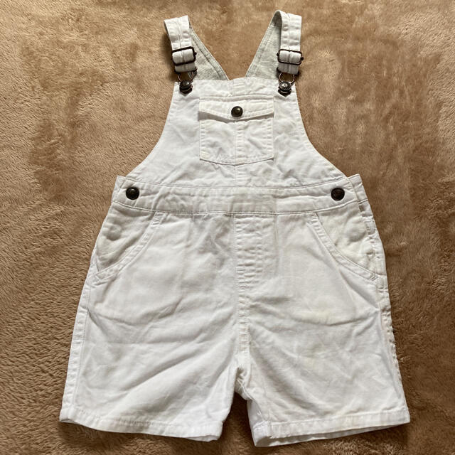 ZARA KIDS(ザラキッズ)のzarababy オーバーオール サロペット　白 キッズ/ベビー/マタニティのキッズ服男の子用(90cm~)(パンツ/スパッツ)の商品写真