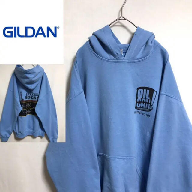 GILDAN(ギルタン)のギルダン　スウェットシャツ　パーカー　両面プリント メンズのトップス(パーカー)の商品写真