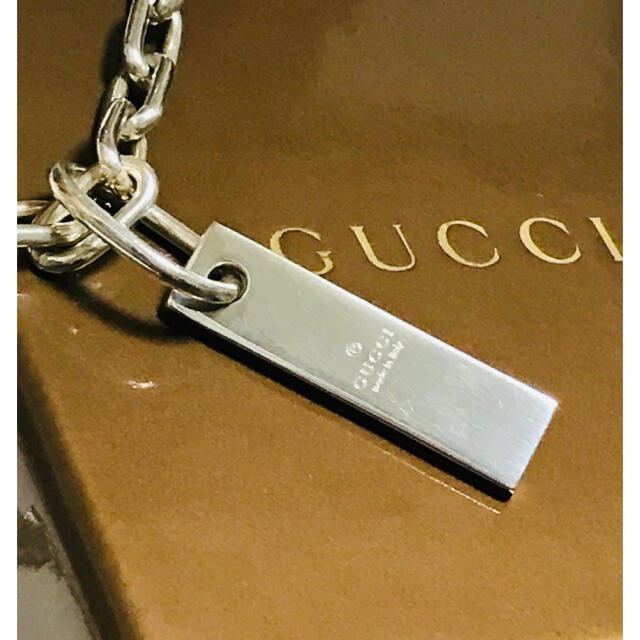 正規品 Gucci - 正規品　GUCCI グッチ　シルバー　プレート　チェーン　ネックレス　中古　美品 ネックレス