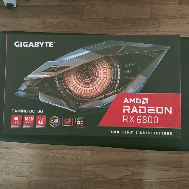 GIGABYTE RADEON6800 中古 スマホ/家電/カメラのPC/タブレット(PCパーツ)の商品写真