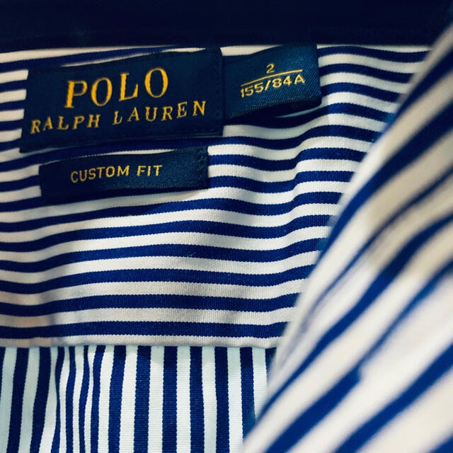 POLO RALPH LAUREN(ポロラルフローレン)のラルフローレンRalph Lauren ストライプシャツ　サイズ2 レディースのトップス(シャツ/ブラウス(長袖/七分))の商品写真