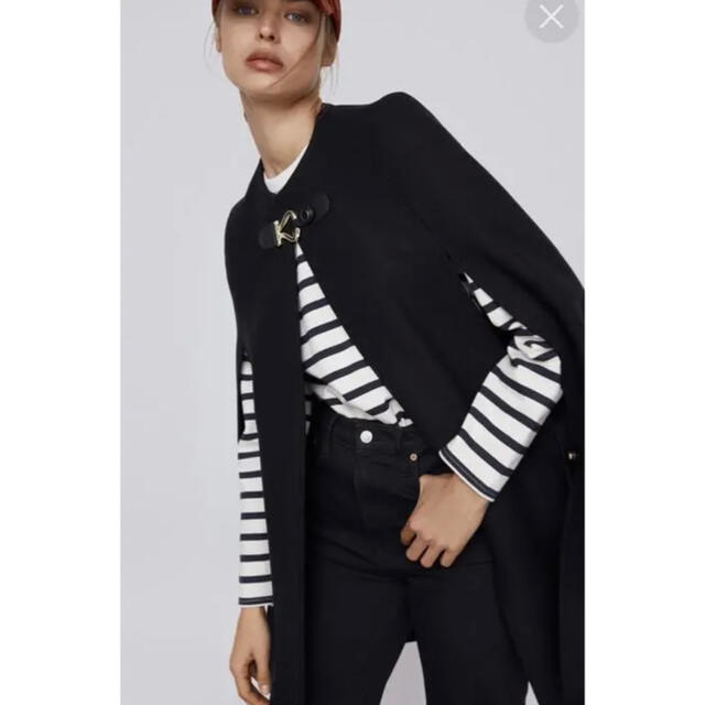 ZARA(ザラ)のZARA ケープコート S 訳あり レディースのジャケット/アウター(ポンチョ)の商品写真