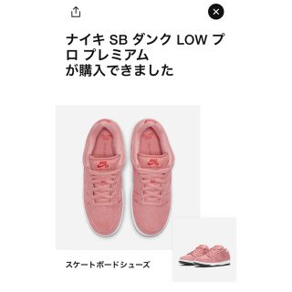 ナイキ(NIKE)のNIKE SB DUNK LOW PINK PIG 27(スニーカー)