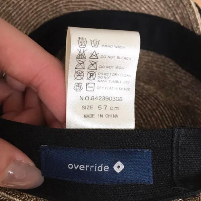 override(オーバーライド)のオーバーライド　ストローハット　キャスケット レディースの帽子(キャスケット)の商品写真