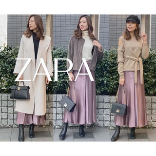 ザラ(ZARA)のZARA 人気　今季　今期　2020aw サテンスカート(ロングスカート)