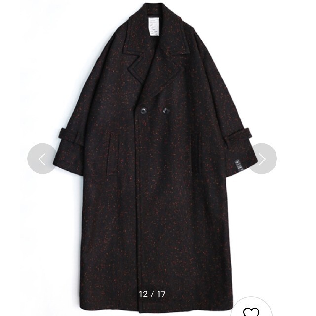 メンズ未使用 SHAREEF NEP MELTON LONG COAT 10.2万