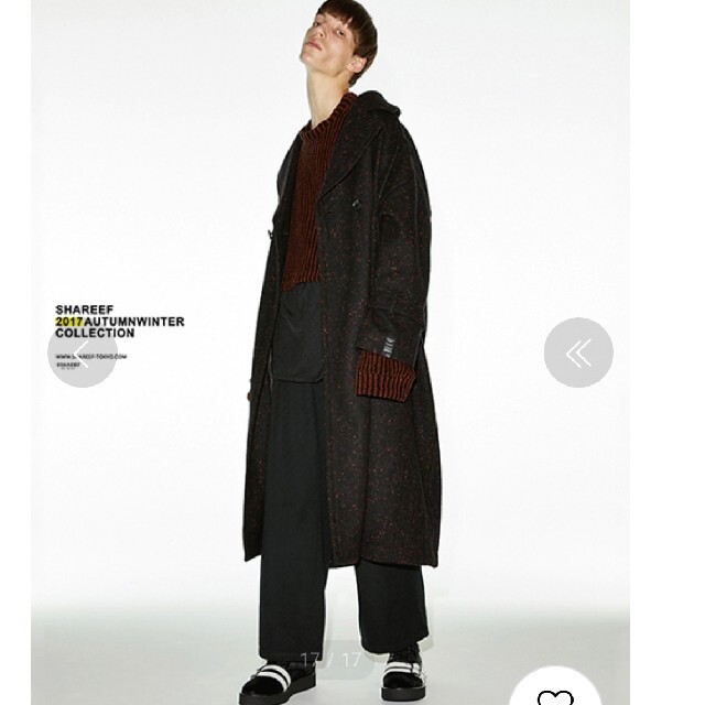 SHAREEF(シャリーフ)の未使用 SHAREEF NEP MELTON LONG COAT 10.2万 メンズのジャケット/アウター(チェスターコート)の商品写真