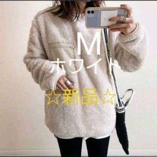 ユニクロ(UNIQLO)のユニクロ ファーリーフリースプルオーバー ホワイト M(その他)