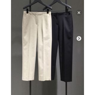 セオリーリュクス(Theory luxe)の美品　セオリーリュクス　テーパード　スラックス　パンツ　白　(カジュアルパンツ)