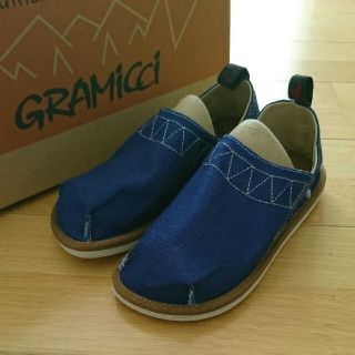 グラミチ(GRAMICCI)の新品 GRAMICCI BADGER リネン サンダル 23㎝ 紫 スリッポン(スリッポン/モカシン)