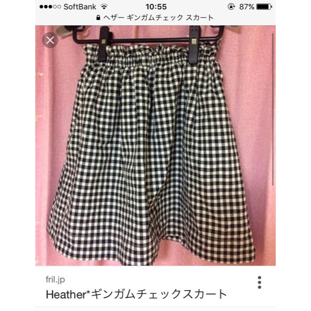 heather(ヘザー)のheather ギンガムチェックスカート レディースのスカート(ミニスカート)の商品写真