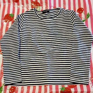 ポンポネット(pom ponette)のポンポネット　ボーダーの長袖カットソー　135130140(Tシャツ/カットソー)